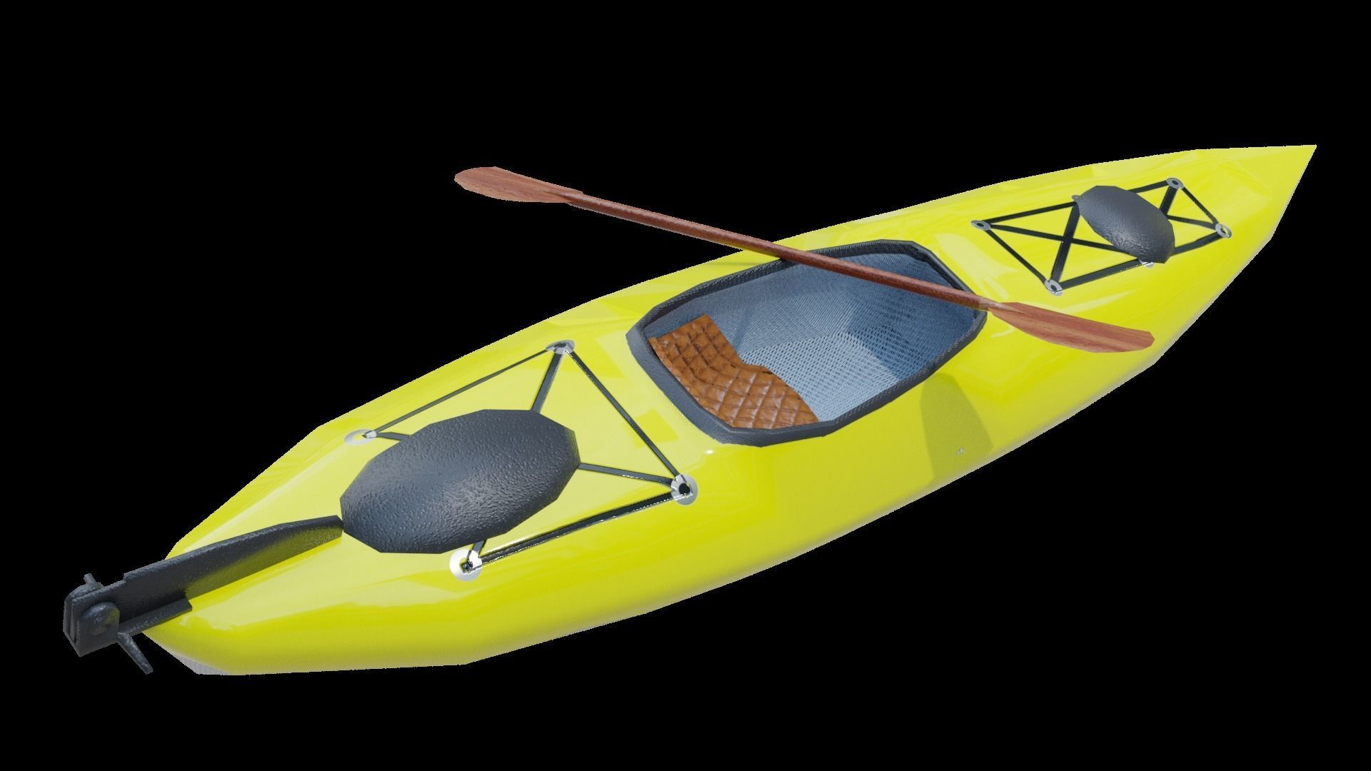 Kayak Low-poly 3D model_6