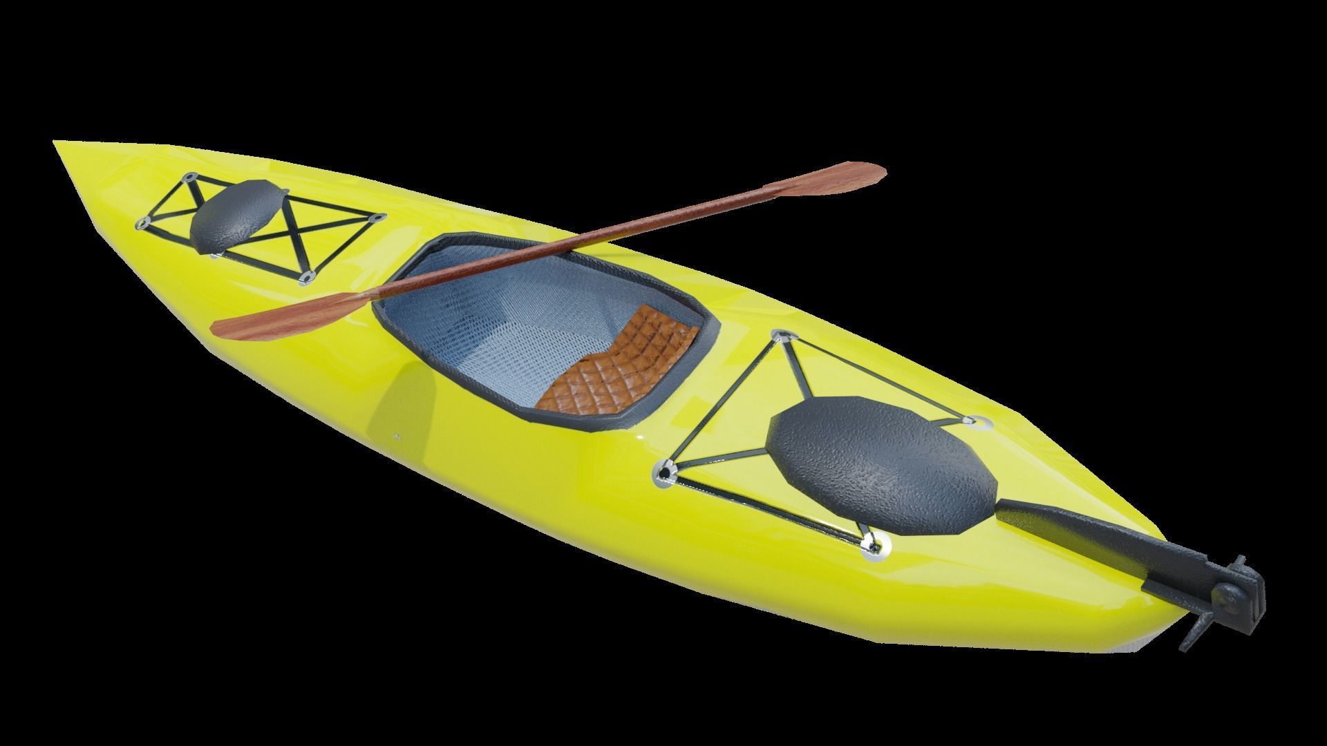 Kayak Low-poly 3D model_25
