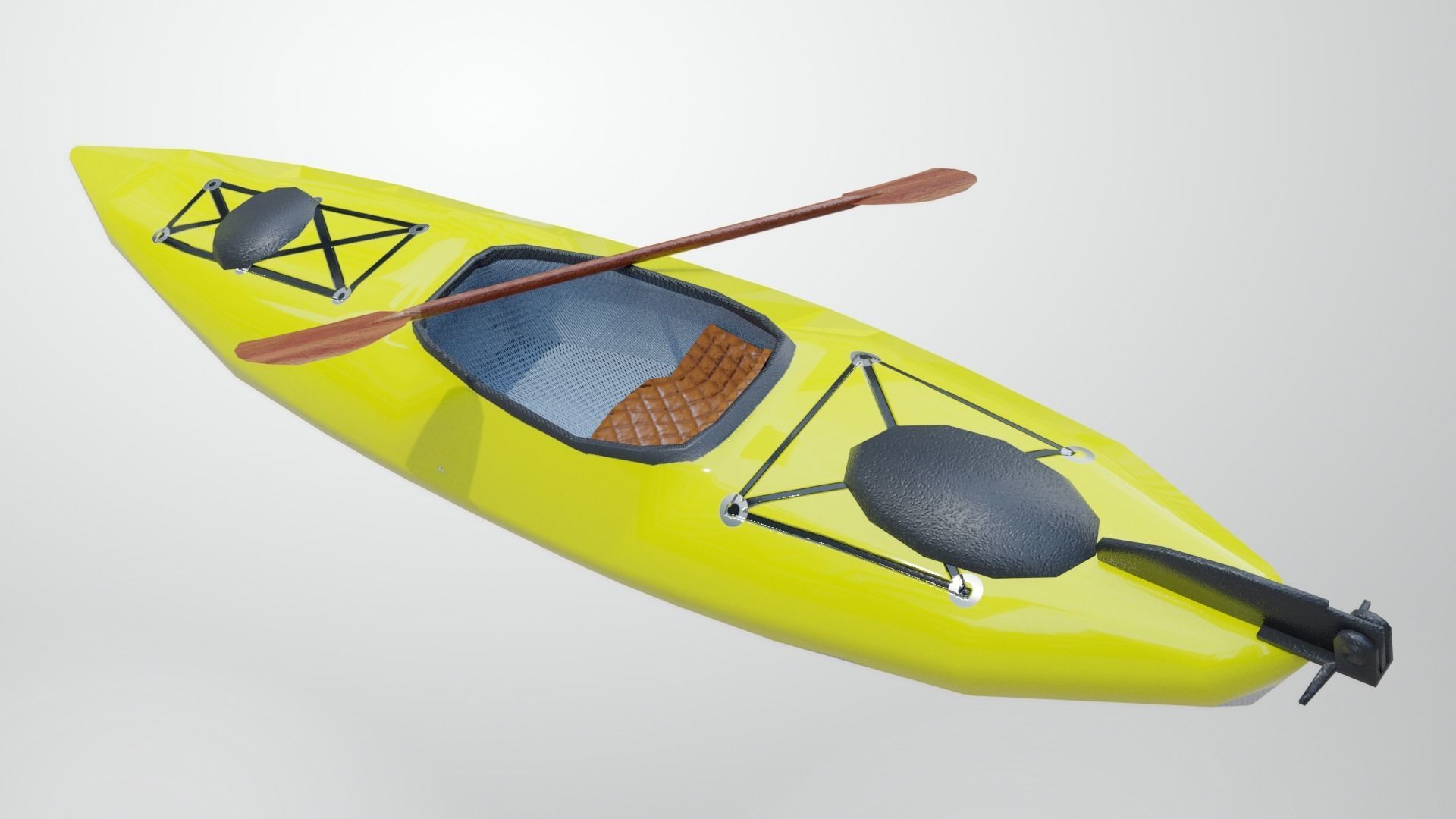 Kayak Low-poly 3D model_23