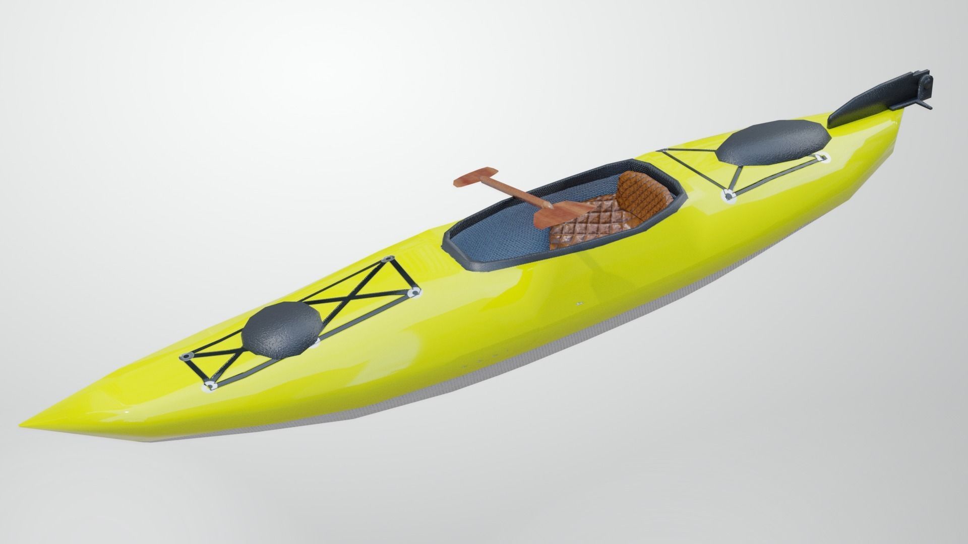 Kayak Low-poly 3D model_31