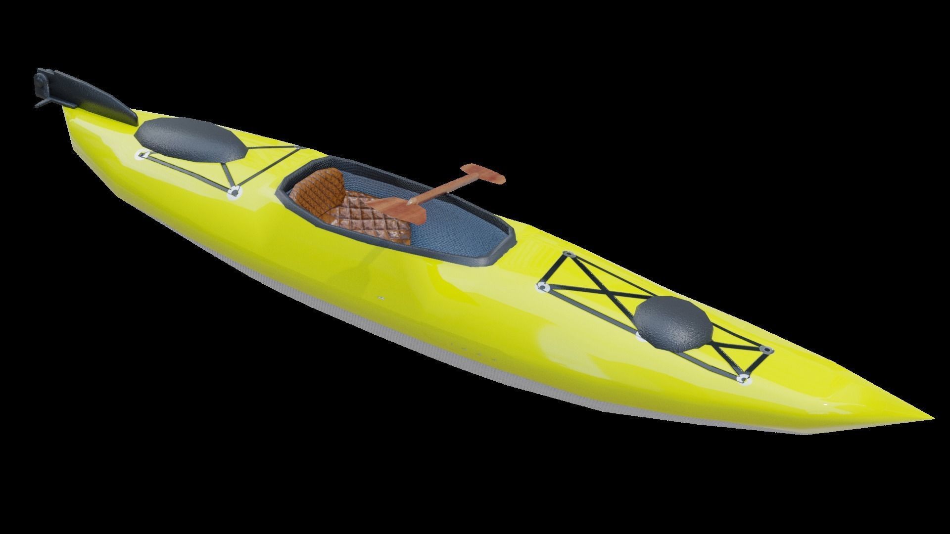 Kayak Low-poly 3D model_15