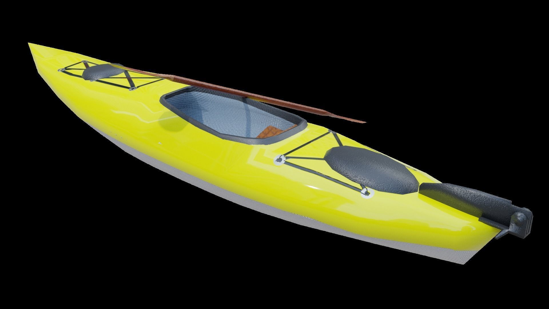 Kayak Low-poly 3D model_21