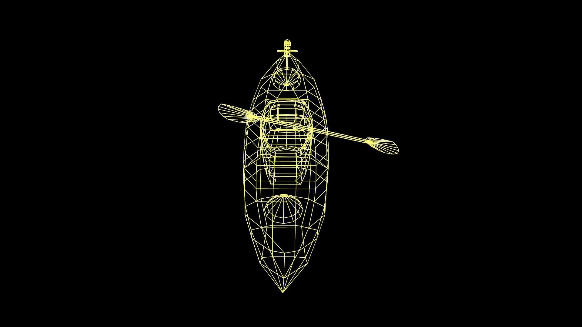 Kayak Low-poly 3D model_38