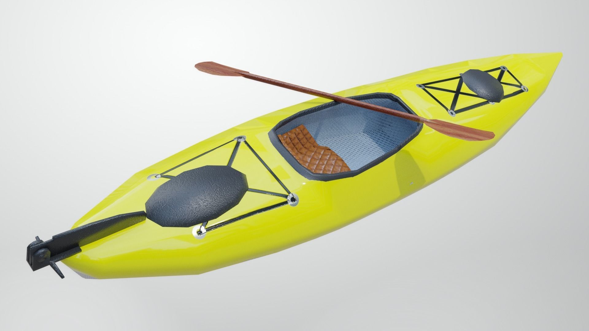 Kayak Low-poly 3D model_4