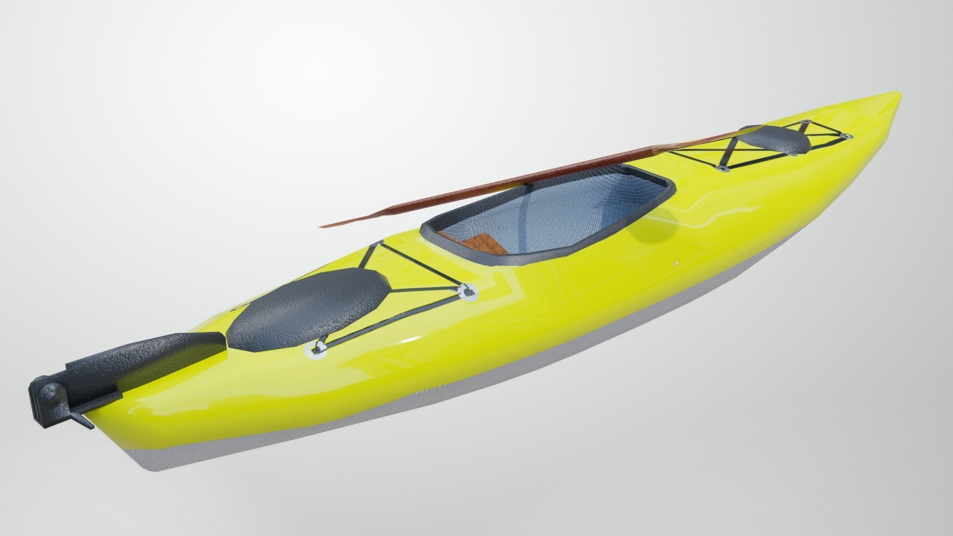 Kayak Low-poly 3D model_2