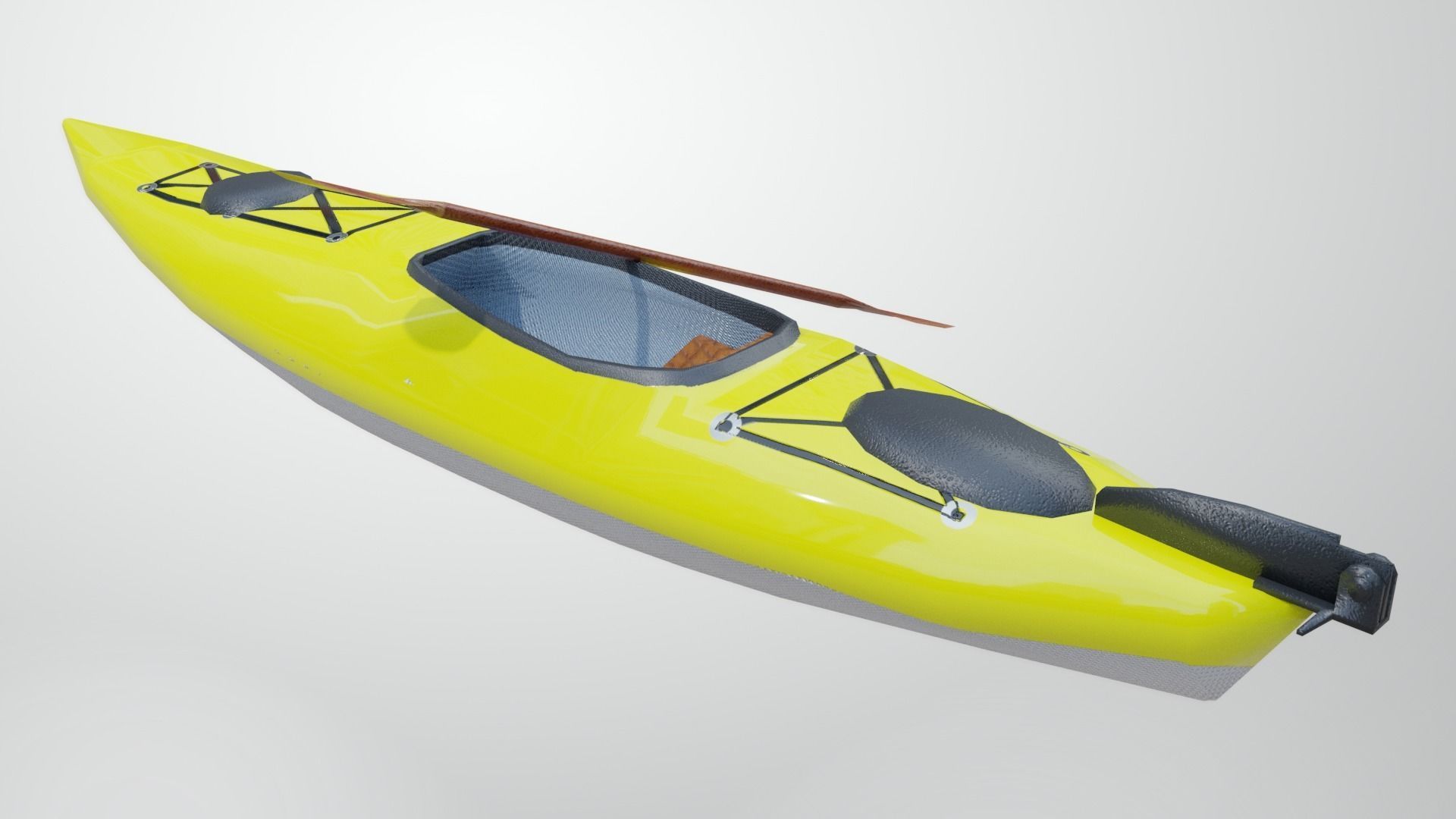 Kayak Low-poly 3D model_22