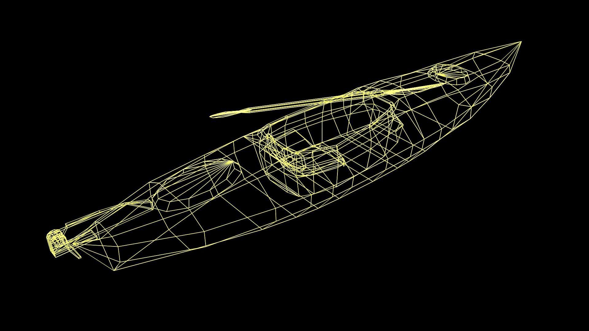 Kayak Low-poly 3D model_36