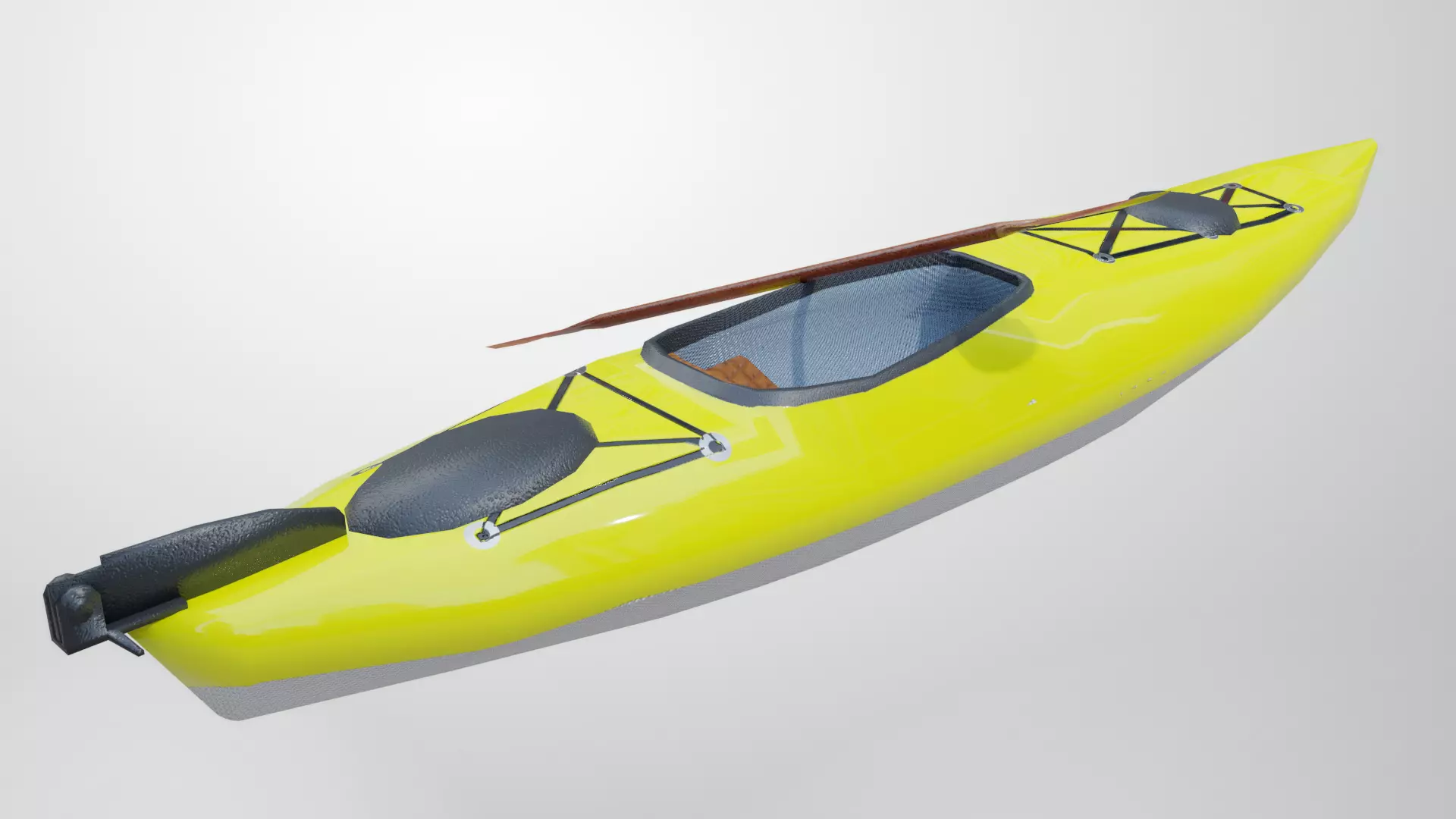 Kayak Low-poly 3D model_0