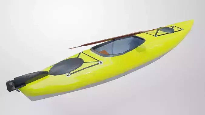 Kayak Low-poly 3D model