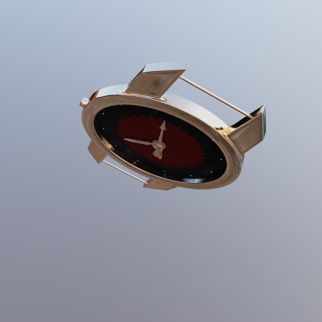 Uhr Watch Animation Lowpoly 3D model_34