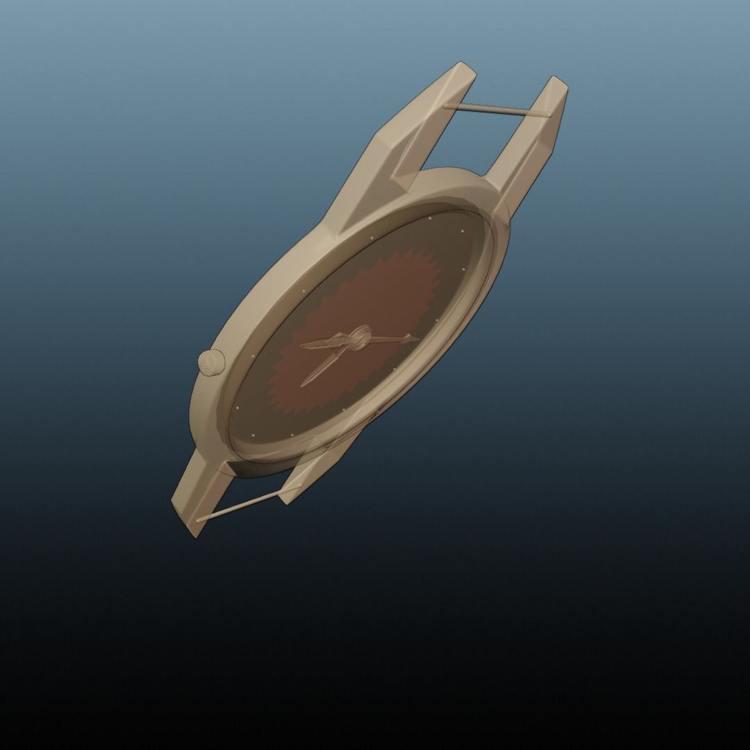 Uhr Watch Animation Lowpoly 3D model_18