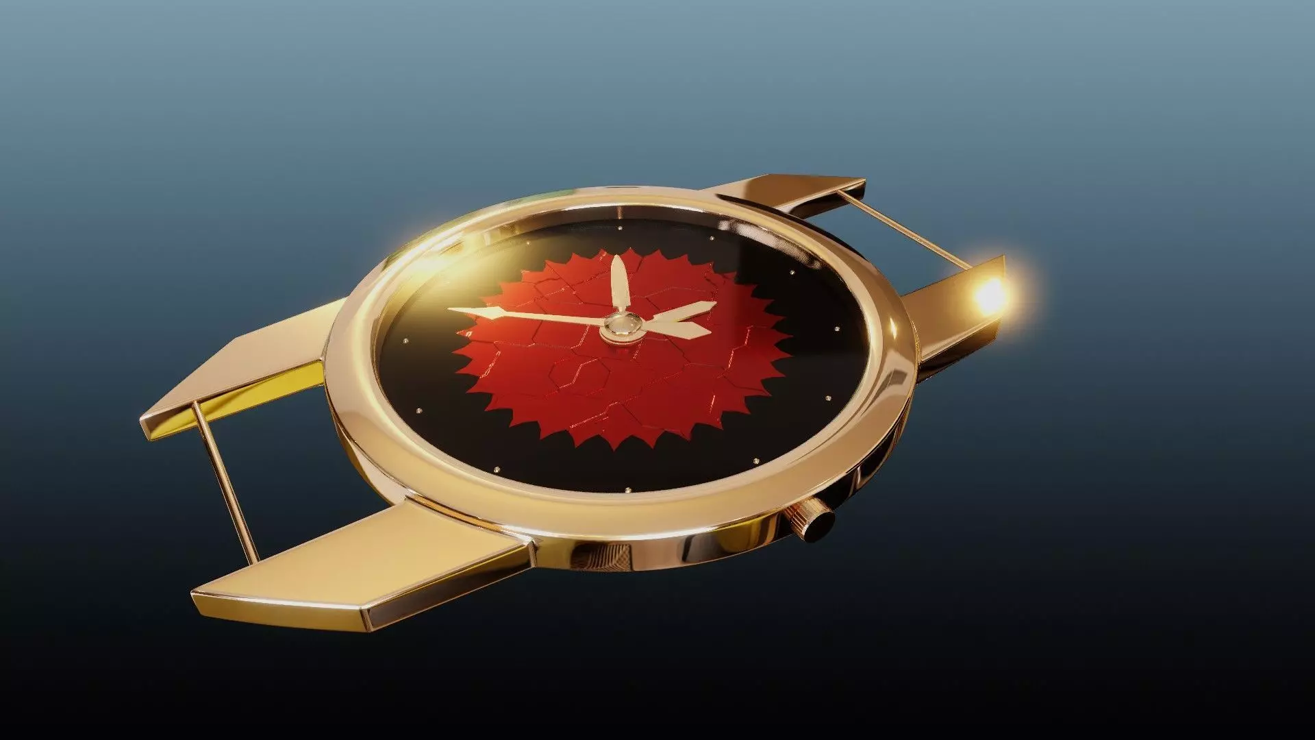 Uhr Watch Animation Lowpoly 3D model_0