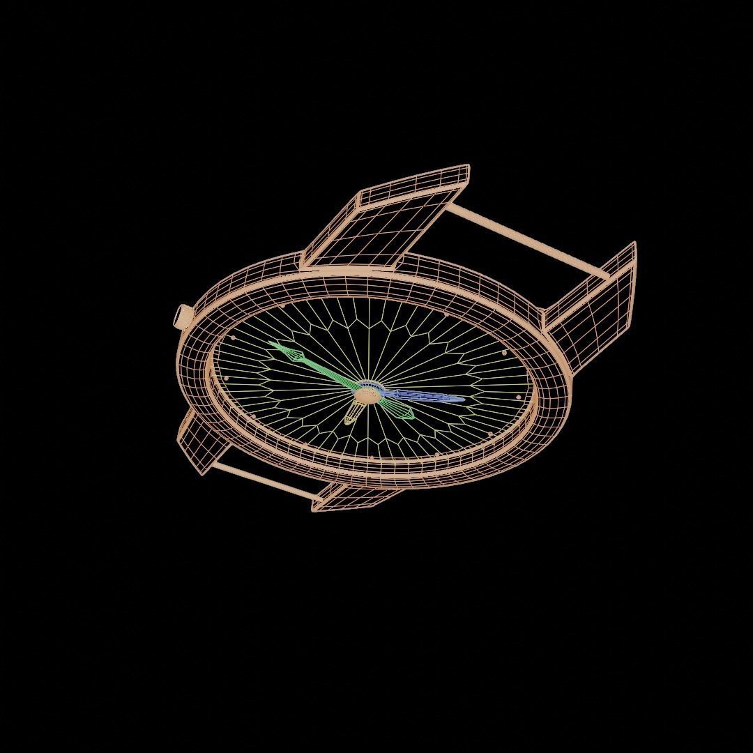 Uhr Watch Animation Lowpoly 3D model_26