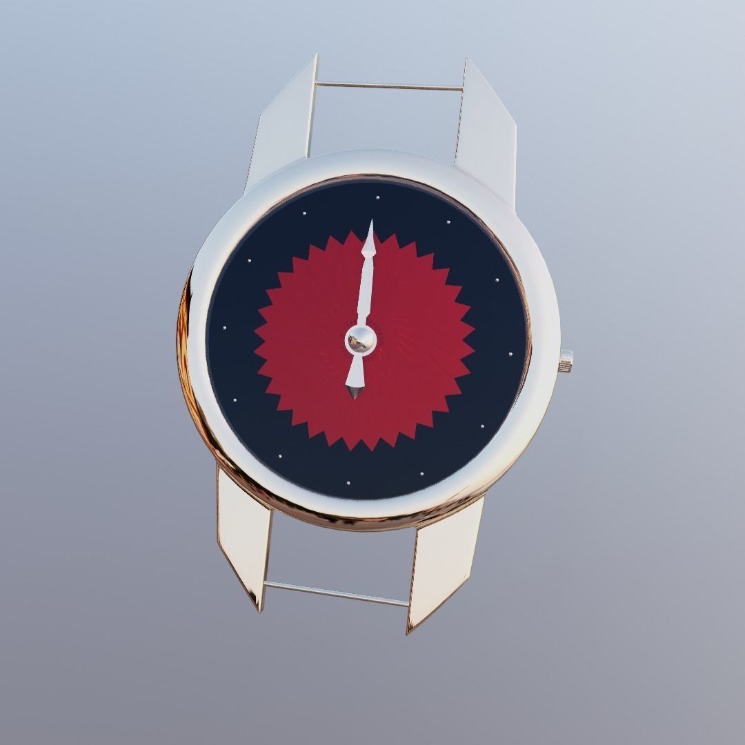Uhr Watch Animation Lowpoly 3D model_30