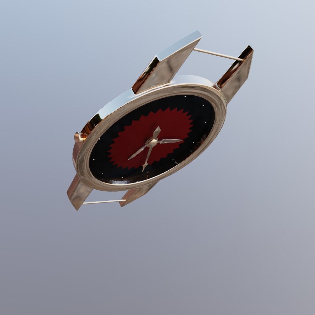 Uhr Watch Animation Lowpoly 3D model_35