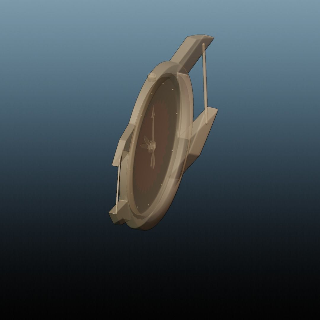 Uhr Watch Animation Lowpoly 3D model_32