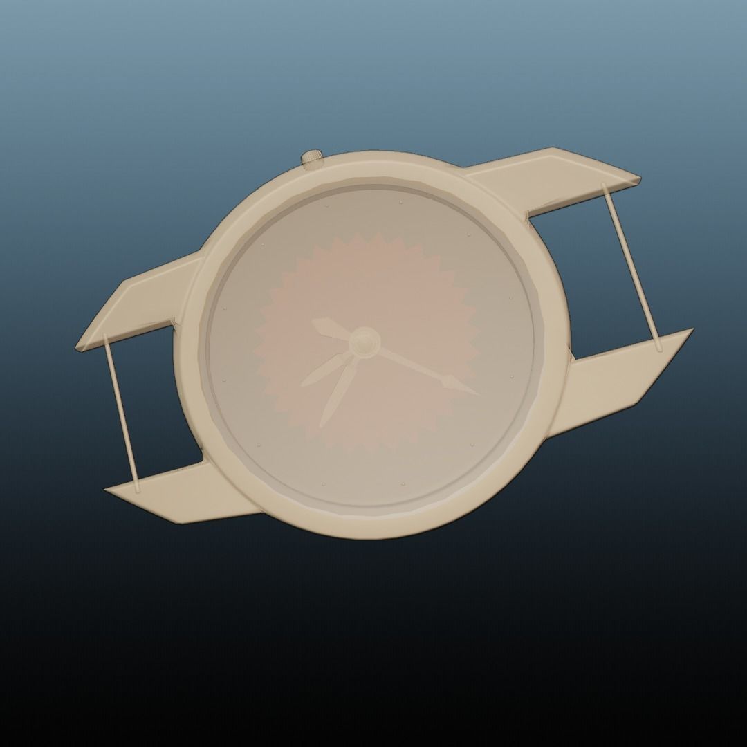 Uhr Watch Animation Lowpoly 3D model_36