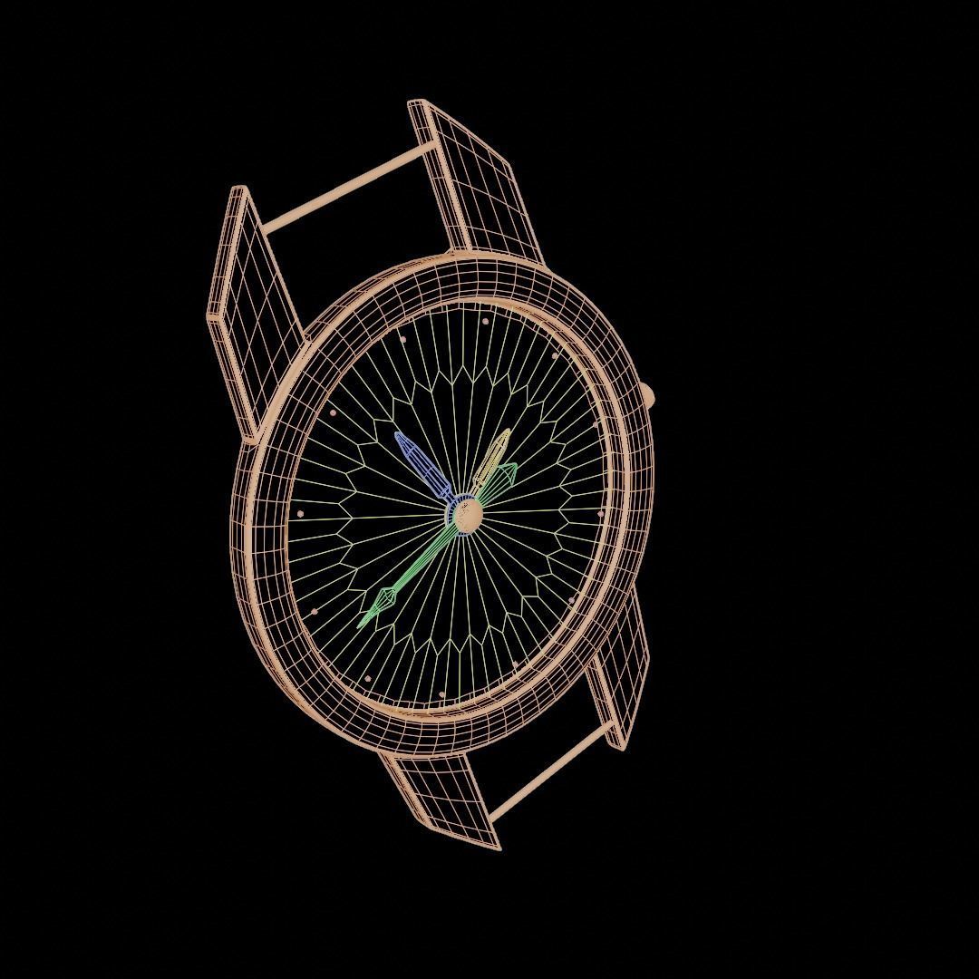 Uhr Watch Animation Lowpoly 3D model_14