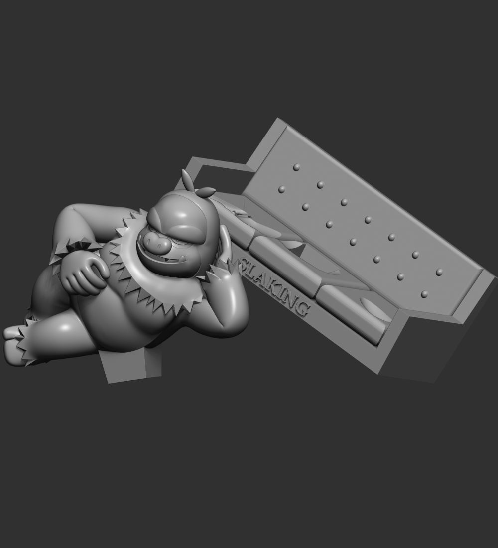 Slaking Pokemon - Headphone Holder 3D print model_22