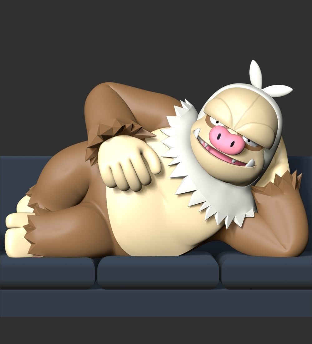 Slaking Pokemon - Headphone Holder 3D print model_13