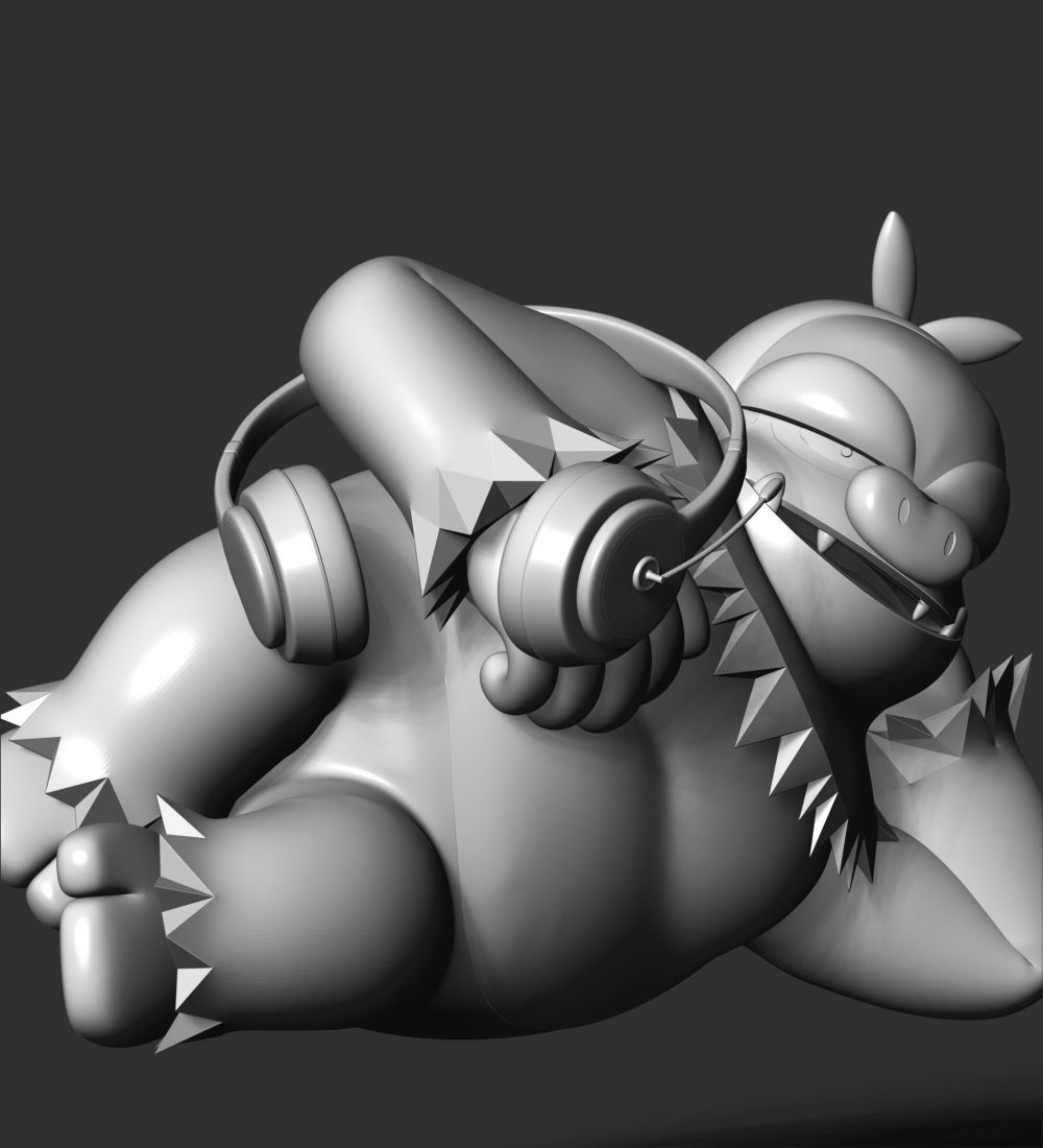 Slaking Pokemon - Headphone Holder 3D print model_20