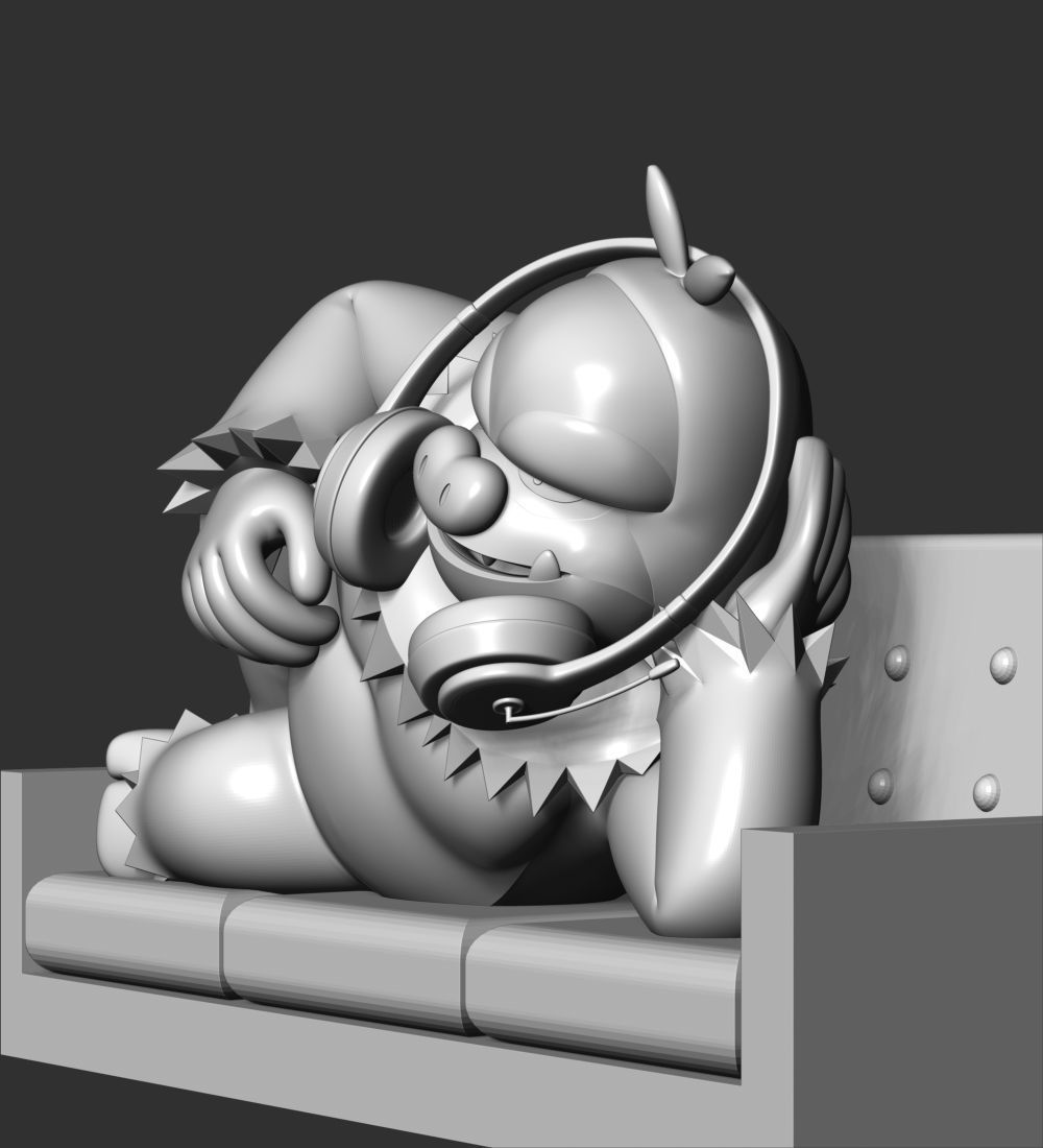 Slaking Pokemon - Headphone Holder 3D print model_18