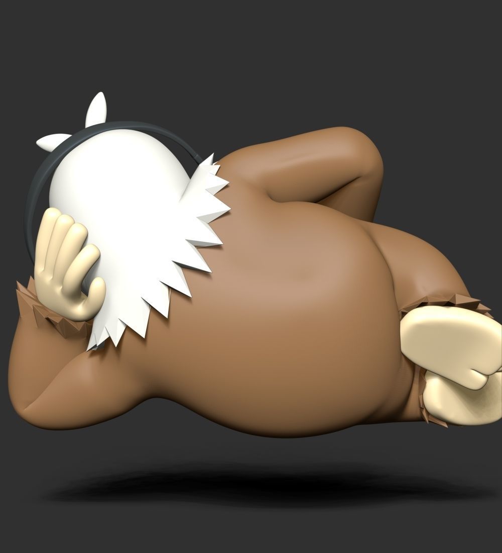 Slaking Pokemon - Headphone Holder 3D print model_11