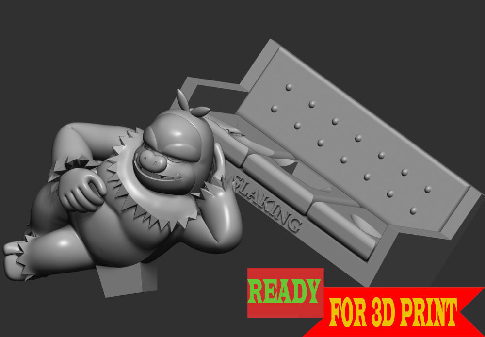 Slaking Pokemon - Headphone Holder 3D print model_3