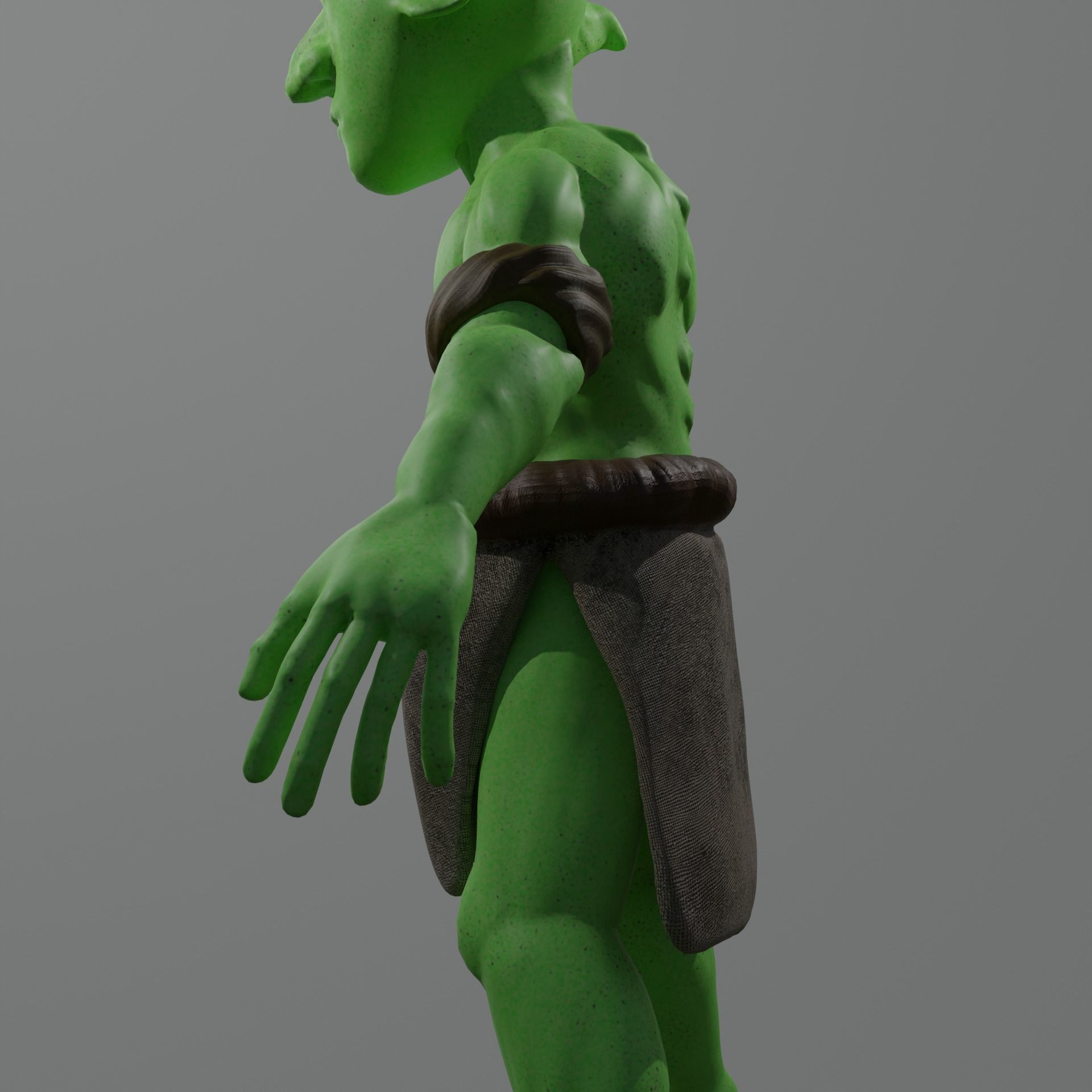 Green Goblin A Pose Not Rigged Low-poly 3D model_4