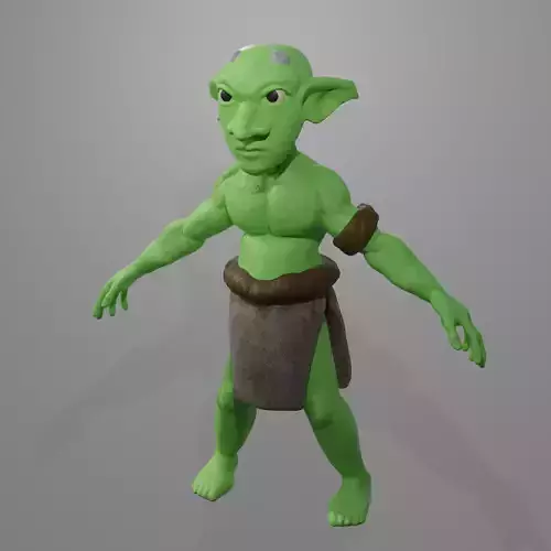 Green Goblin A Pose Not Rigged Low-poly 3D model