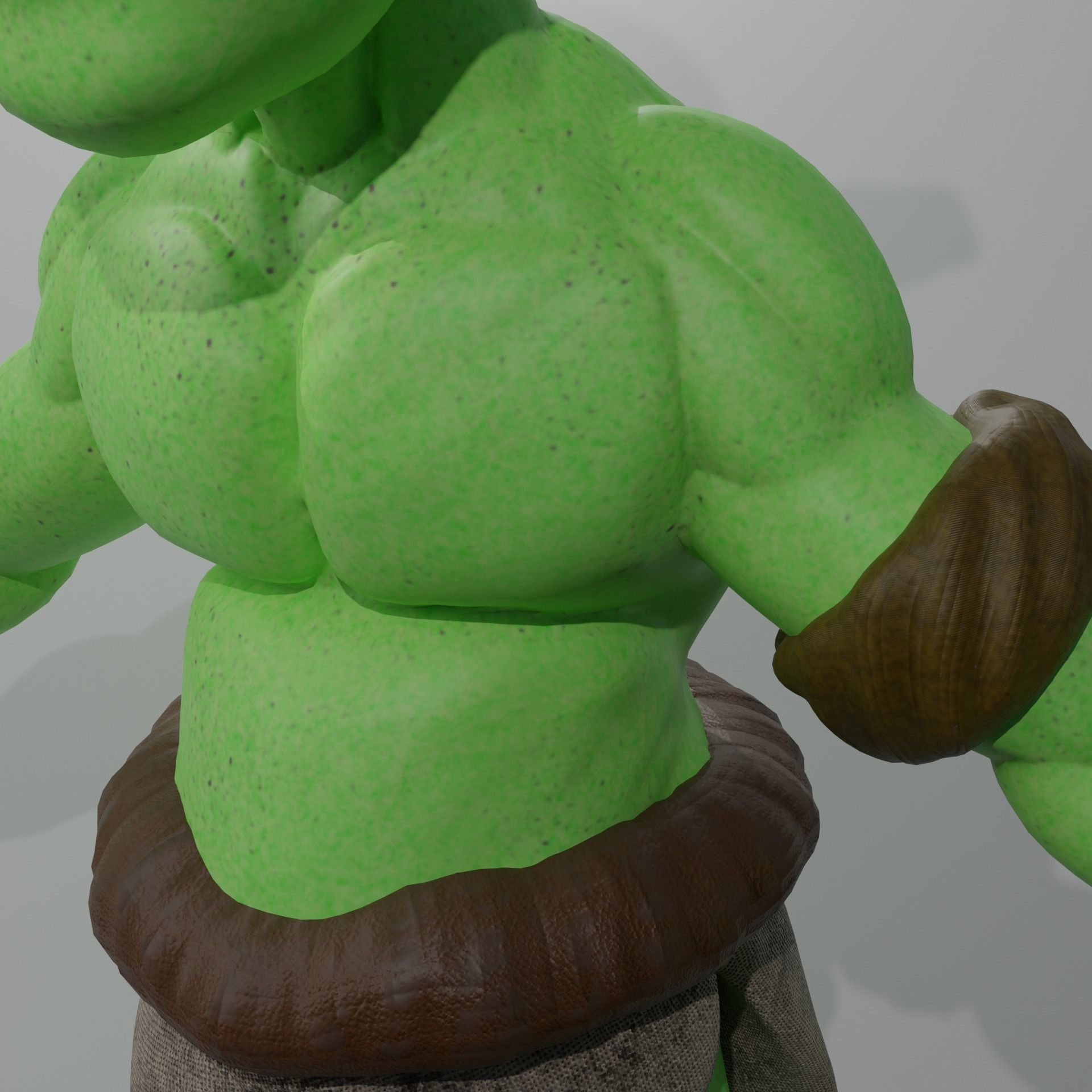 Green Goblin A Pose Not Rigged Low-poly 3D model_5