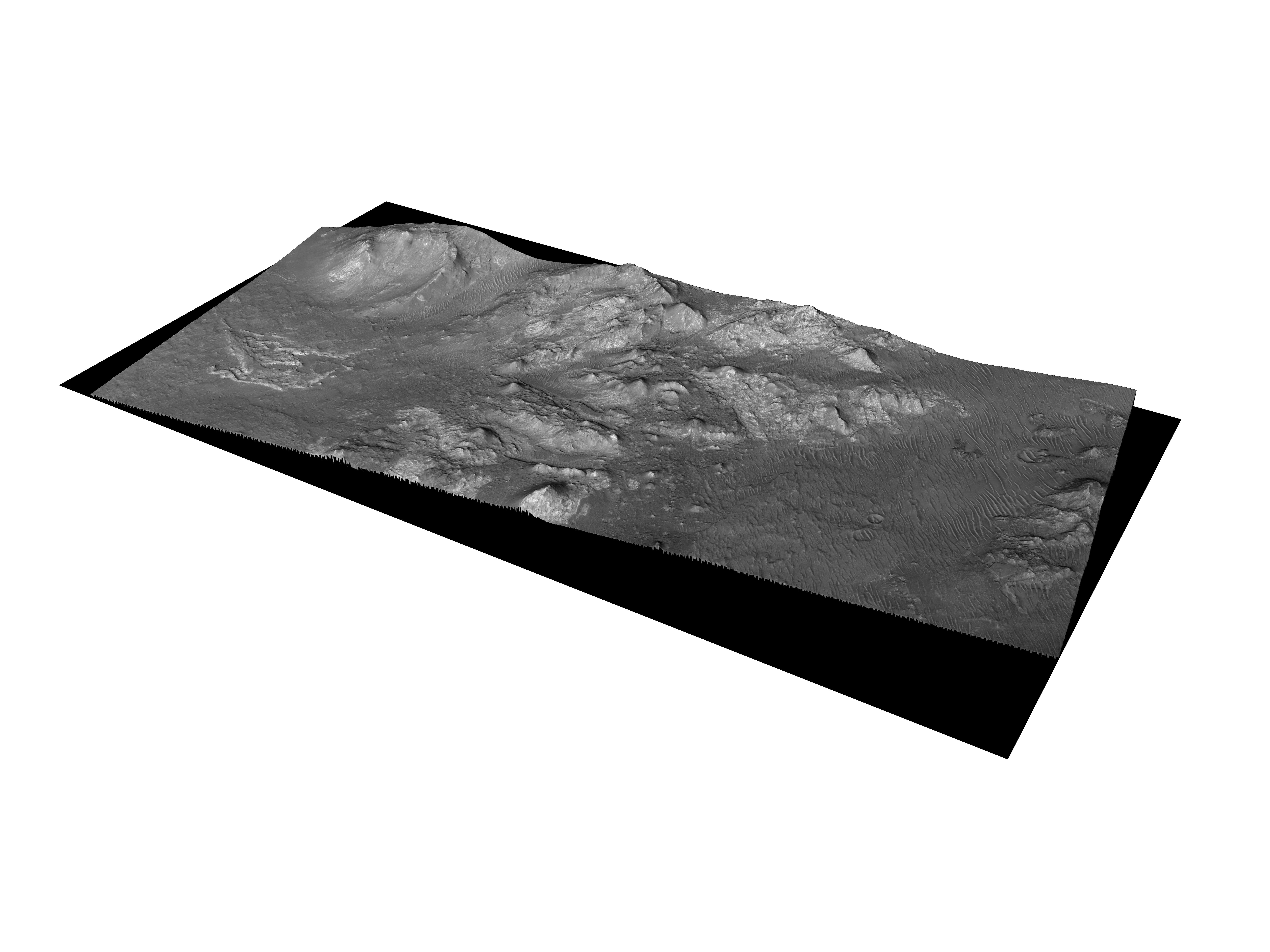 MARS VR - Fractured Bedrock in Central Uplift of Crater 3D model_0