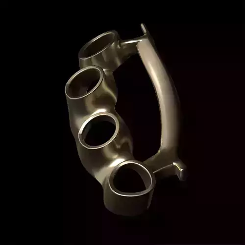 Golden Brass Knuckles hand weapon