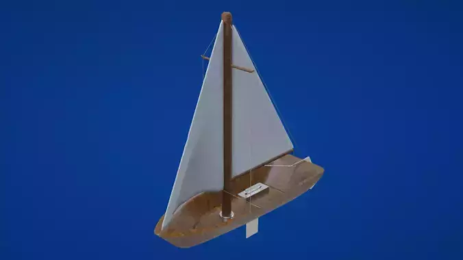 Sailing Boat Low-poly 3D model