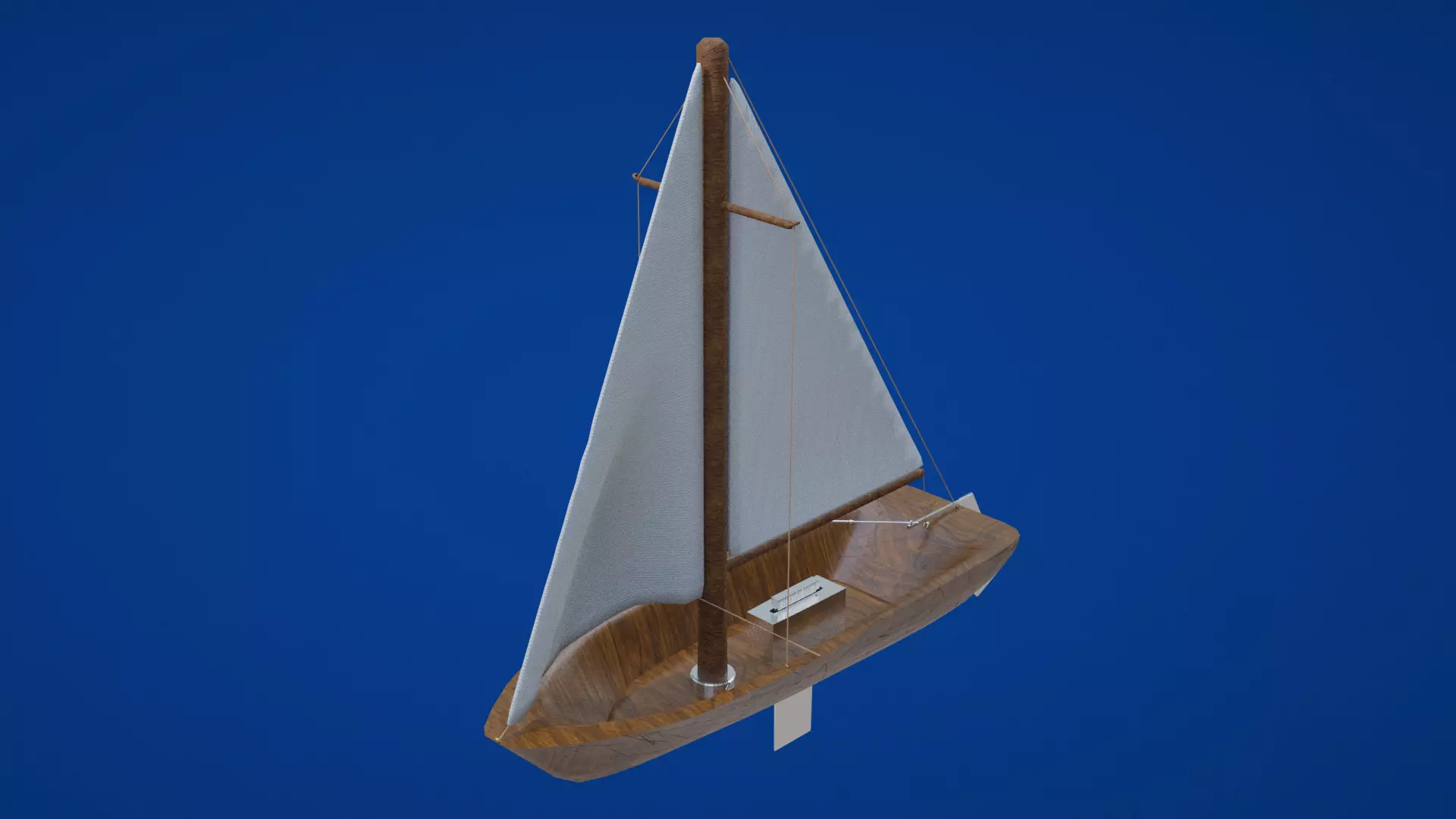 Sailing Boat Low-poly 3D model_0