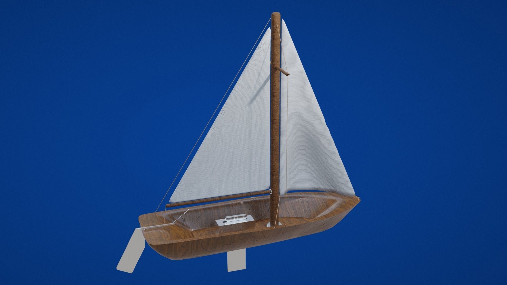 Sailing Boat Low-poly 3D model_28