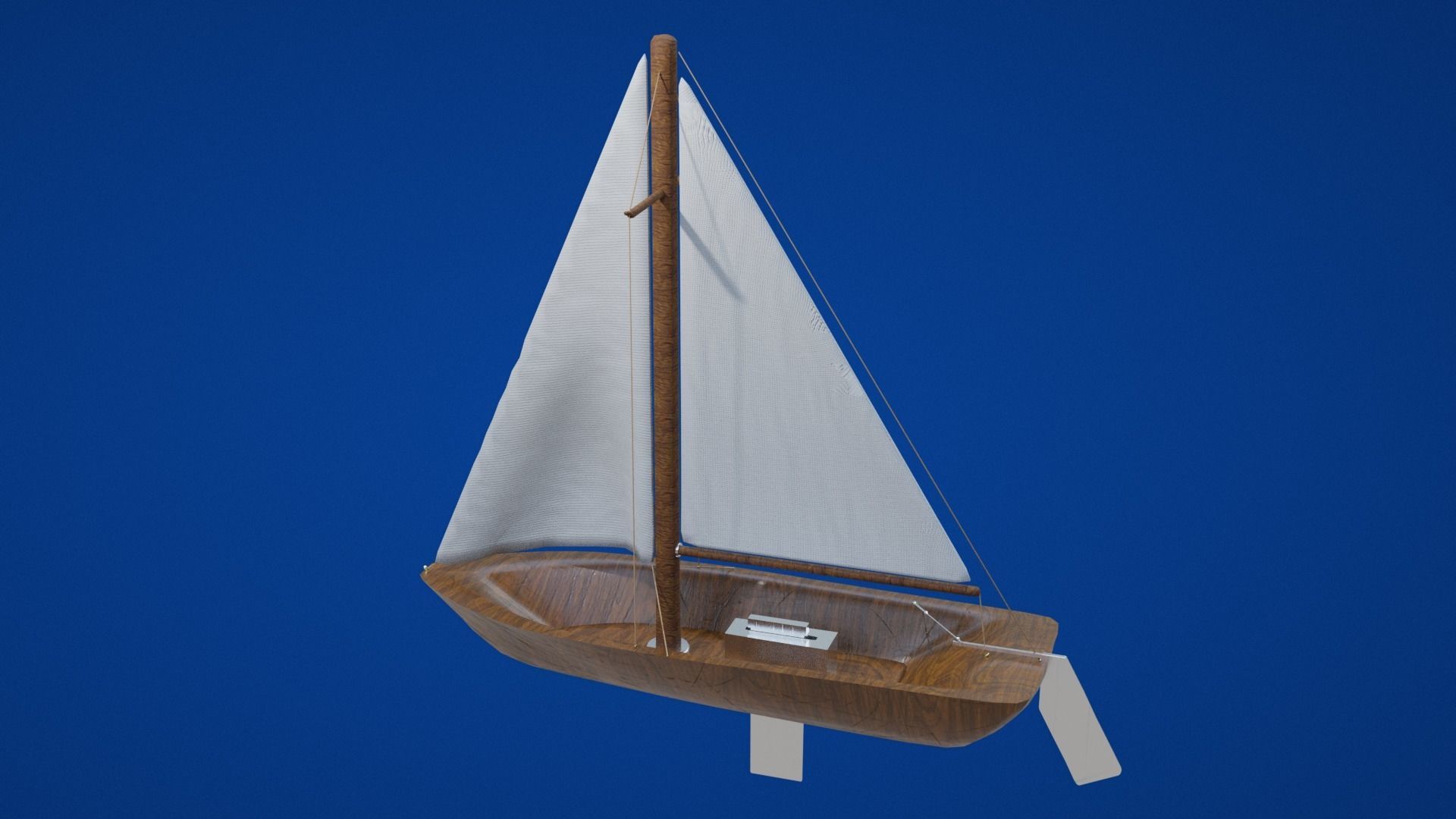 Sailing Boat Low-poly 3D model_10