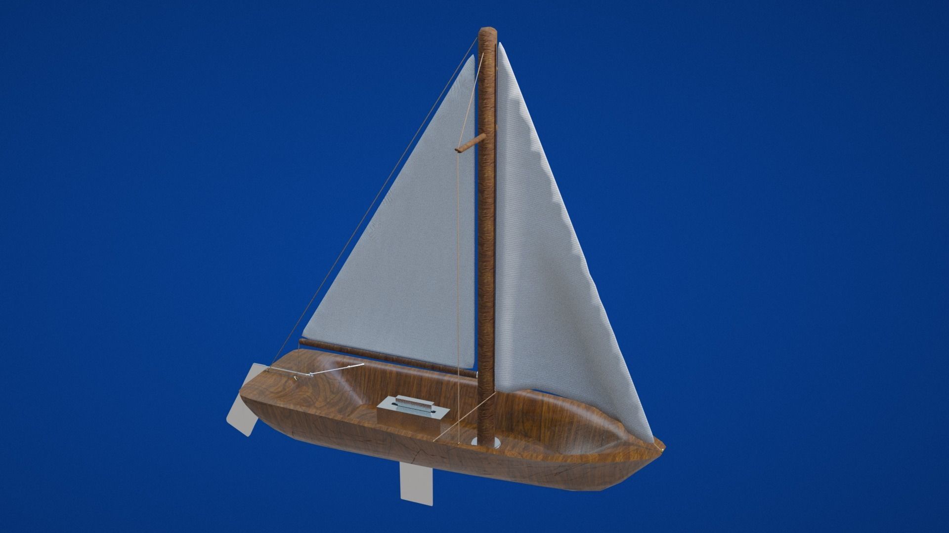 Sailing Boat Low-poly 3D model_25