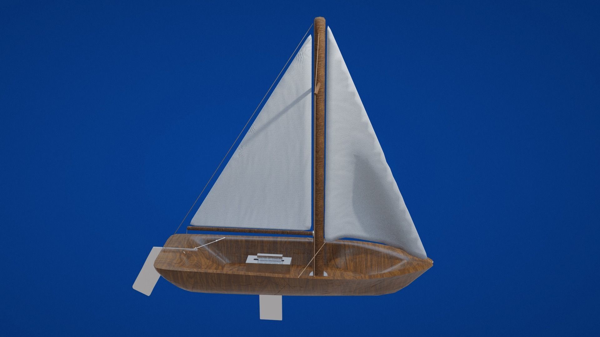 Sailing Boat Low-poly 3D model_26