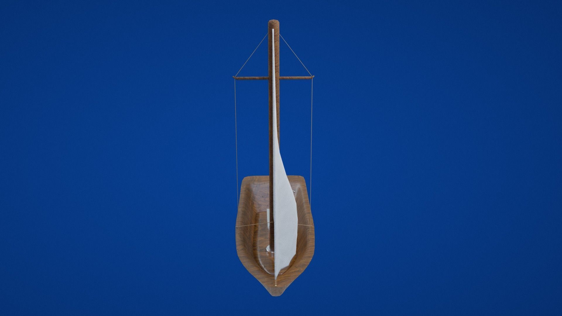 Sailing Boat Low-poly 3D model_21