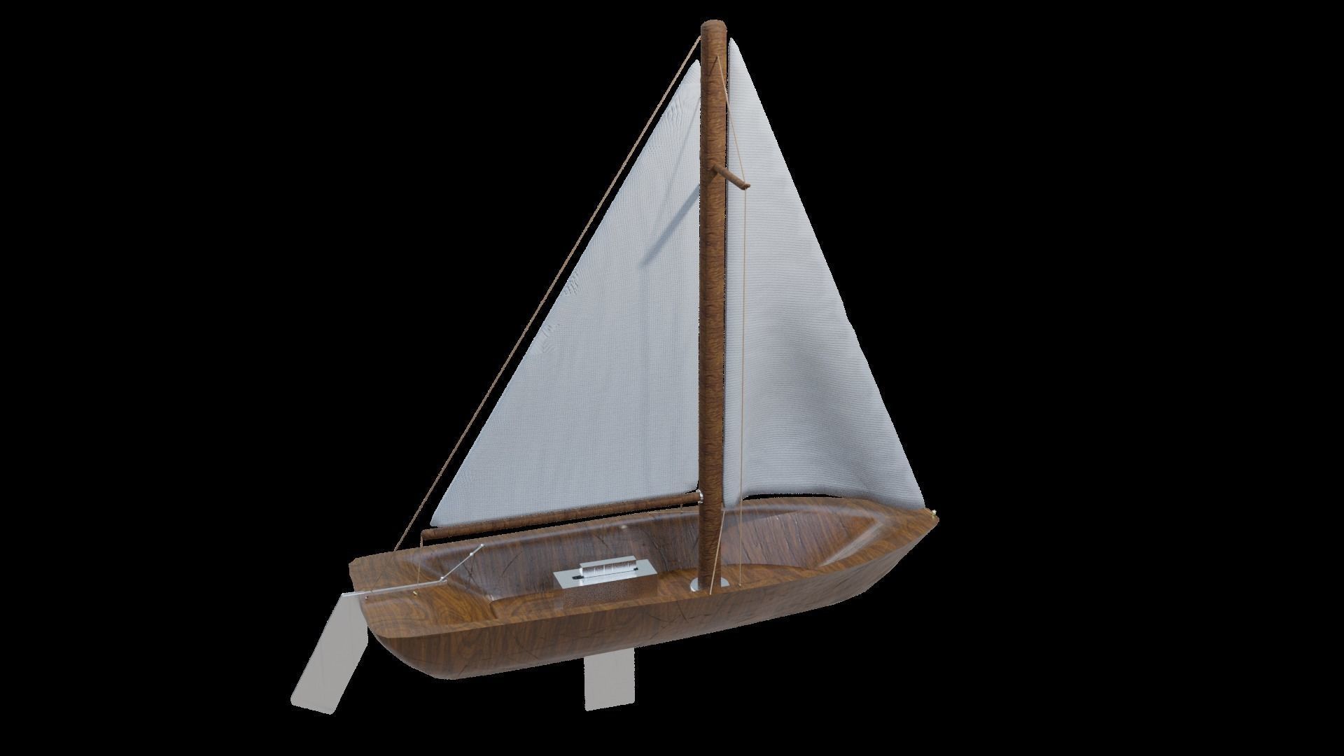 Sailing Boat Low-poly 3D model_29