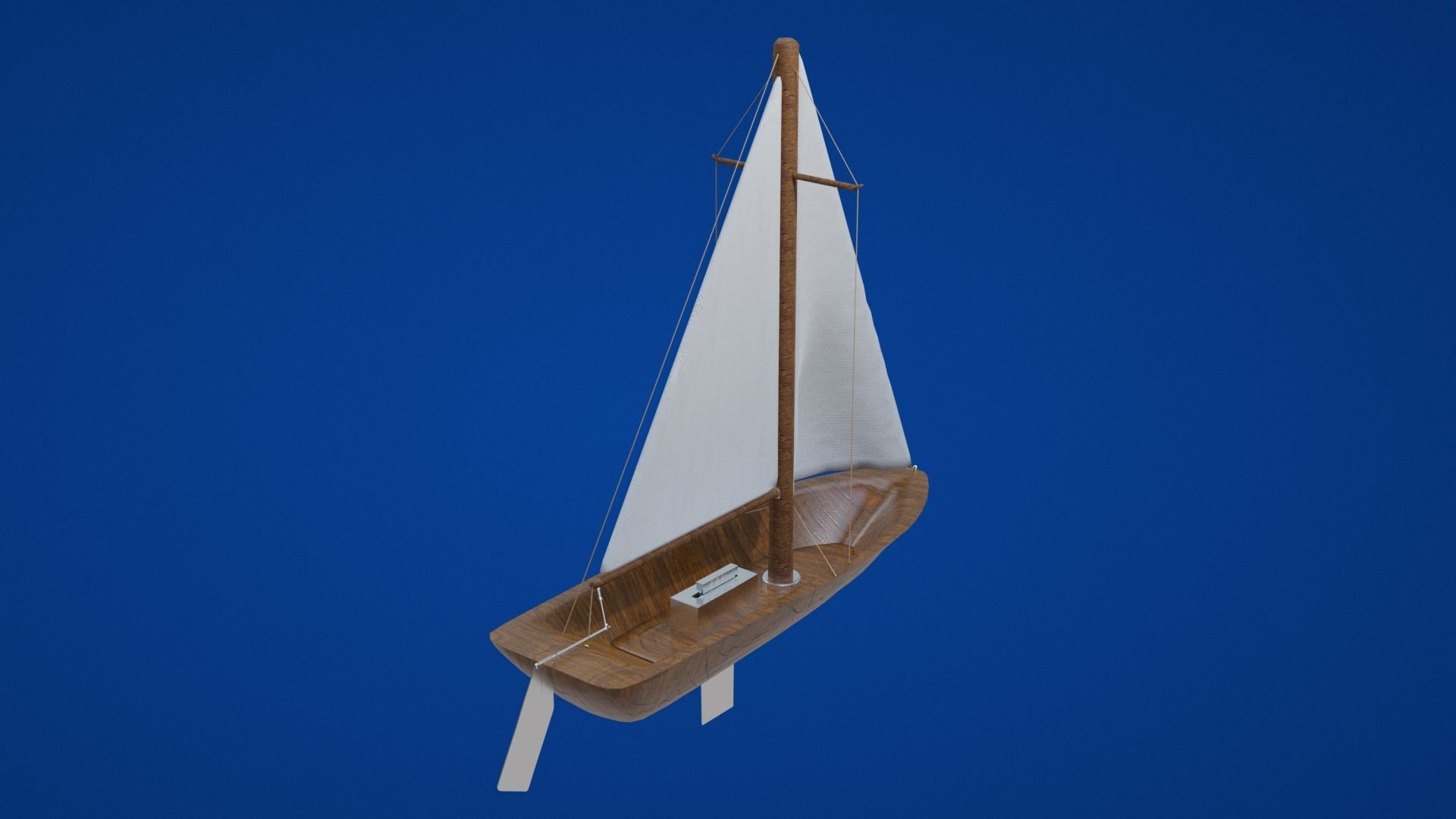 Sailing Boat Low-poly 3D model_31