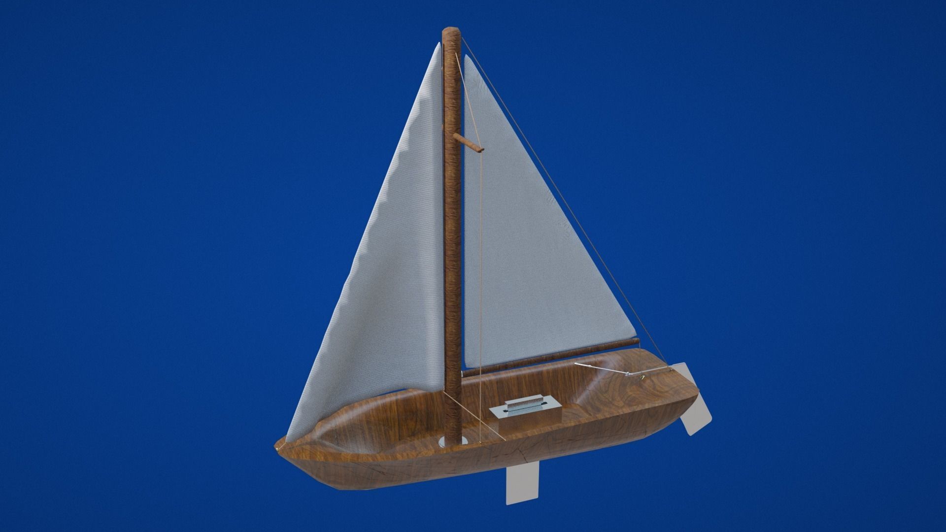 Sailing Boat Low-poly 3D model_13
