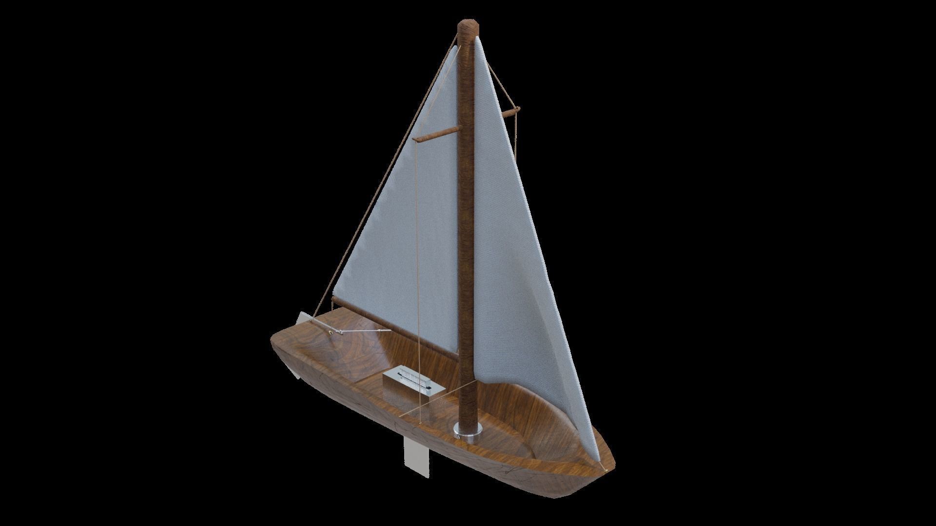 Sailing Boat Low-poly 3D model_22