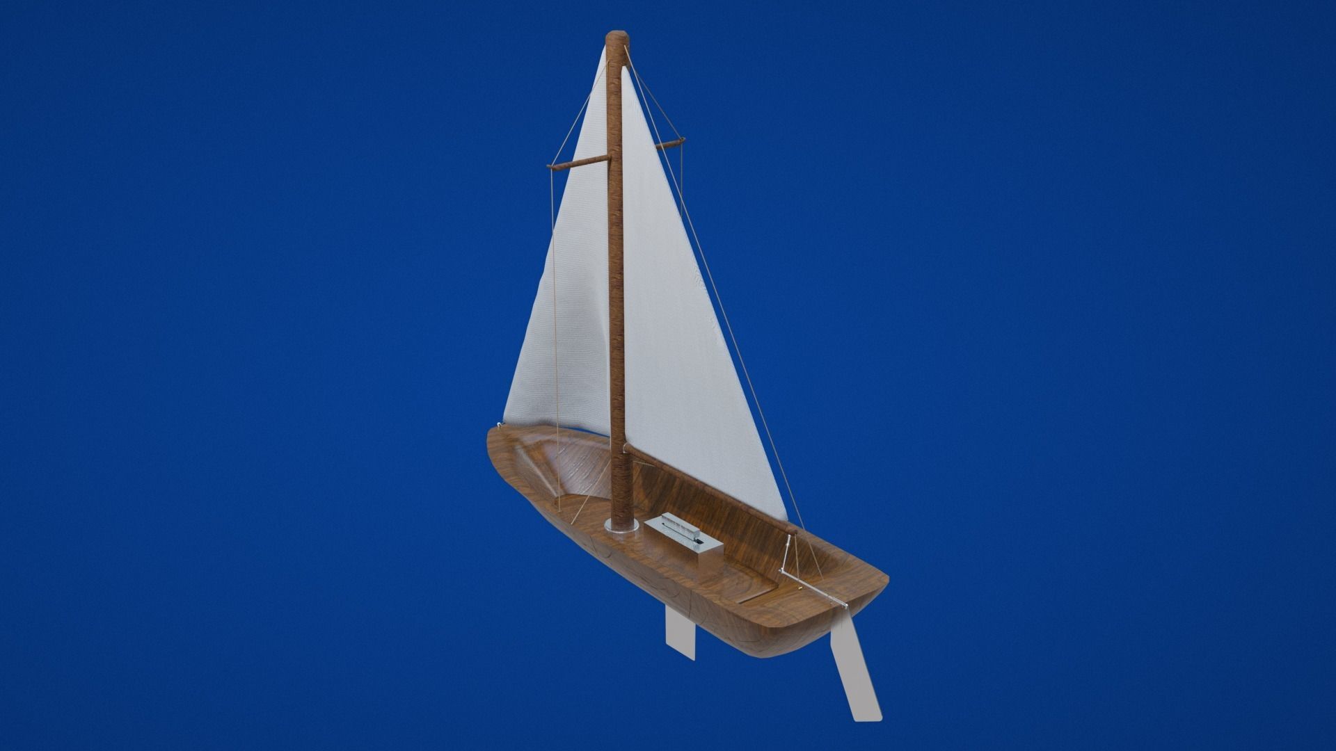Sailing Boat Low-poly 3D model_17