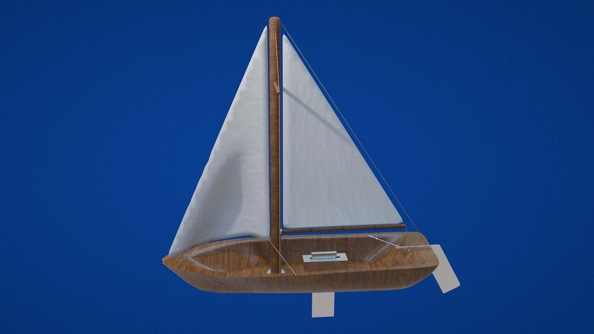 Sailing Boat Low-poly 3D model_14