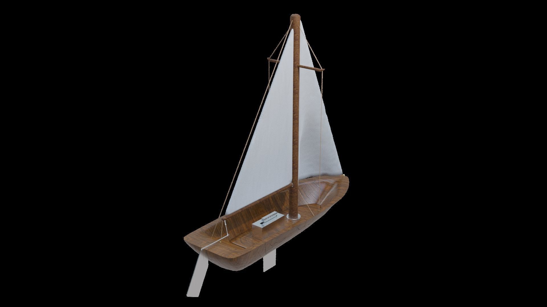 Sailing Boat Low-poly 3D model_30