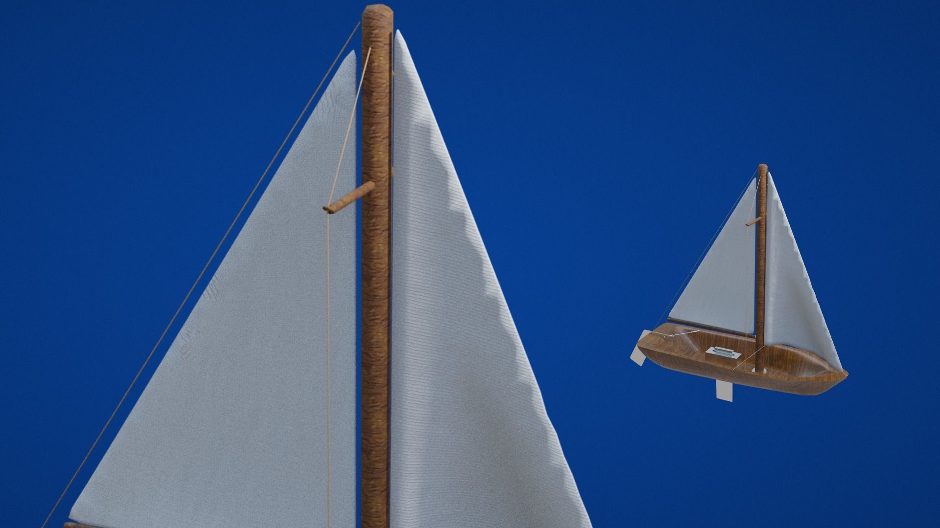 Sailing Boat Low-poly 3D model_34