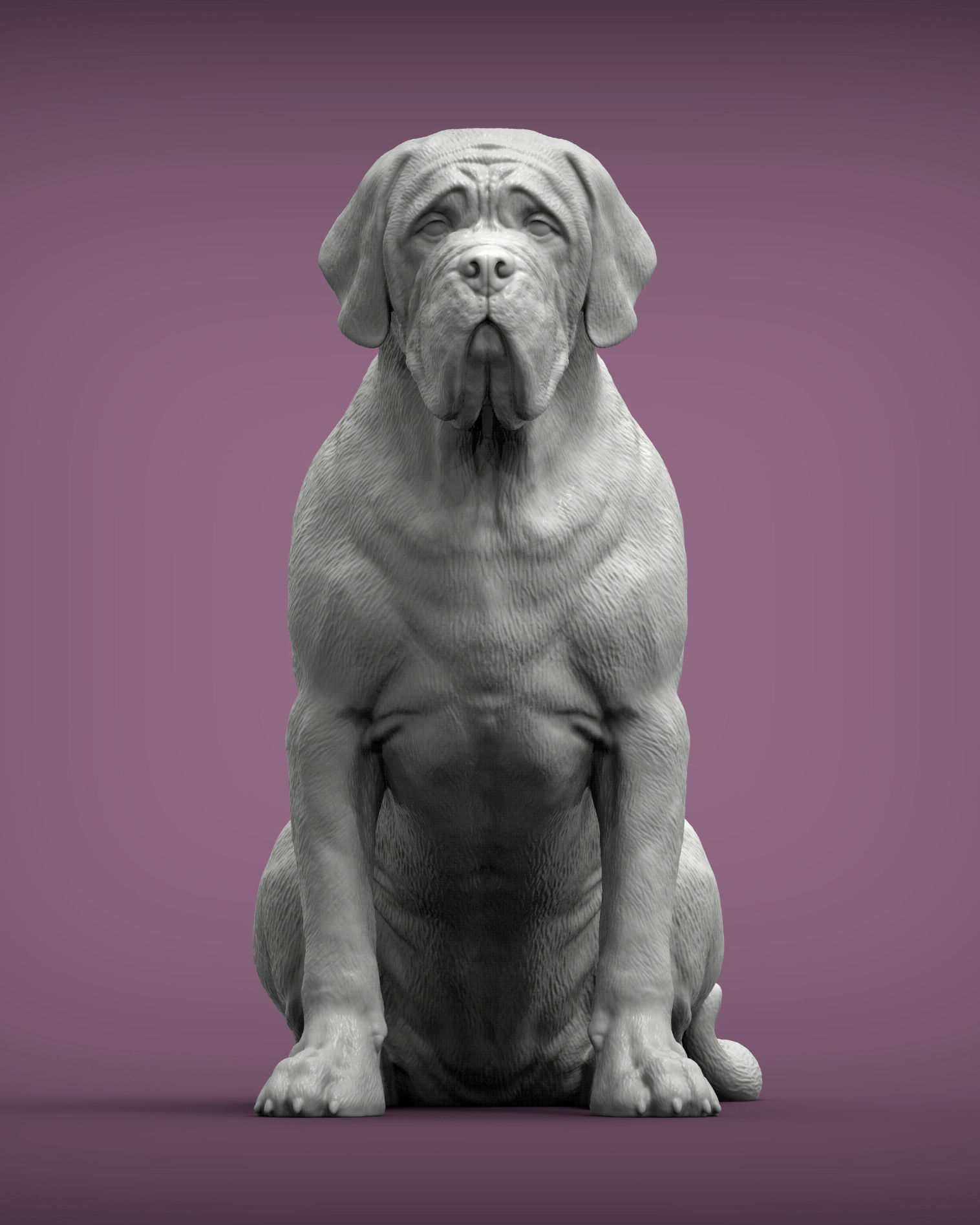 Mastiff dog 3D print model_3