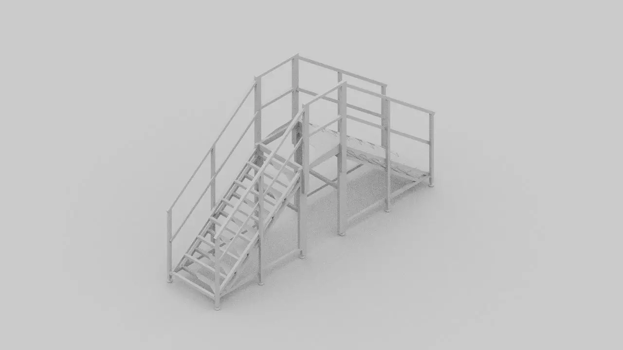 Access Footbridge Free low-poly 3D model